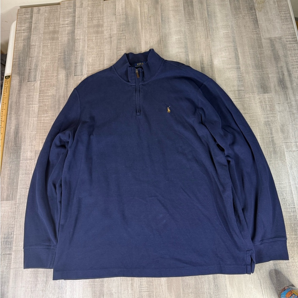 Polo Ralph Lauren estate rib pullover sweater 2XL XXL Men's 1/4 zip